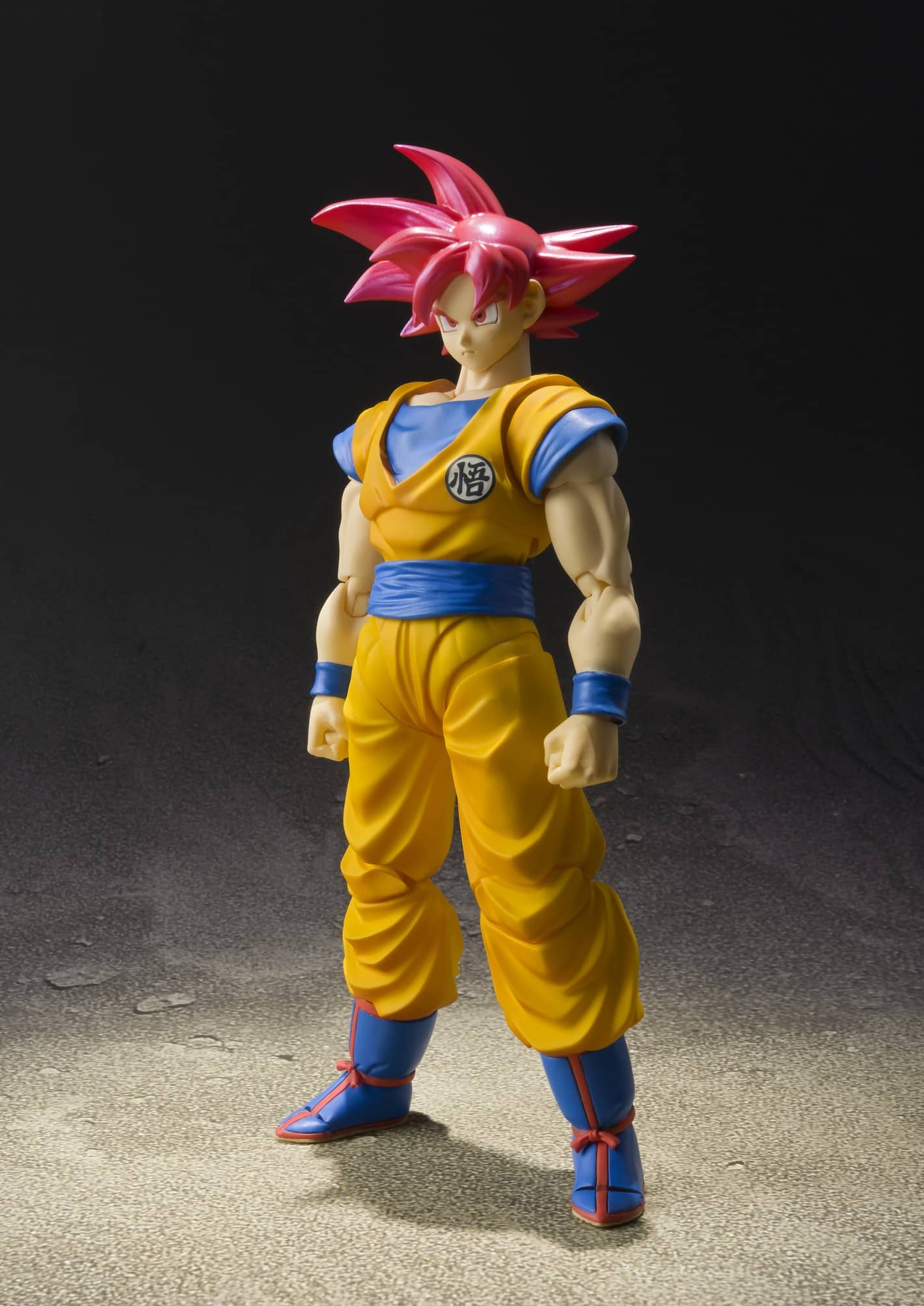 DBZ SH Figuarts Super Saiyan God Son Goku Cheveux Rouge 14cm 