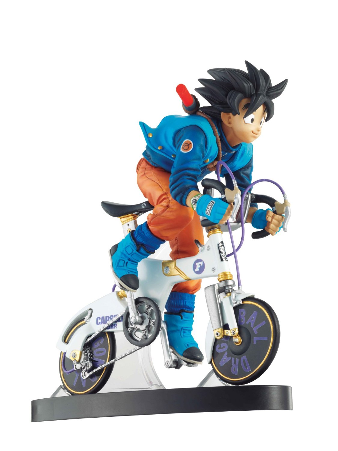 DBZ Desktop Real Mccoy Vol 2 F Son Goku Bike Bleu et blanc 15cm