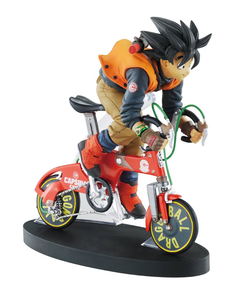 DBZ Desktop Real Mccoy Vol 2.5 Son Goku Bike Orange et Rouge 15cm