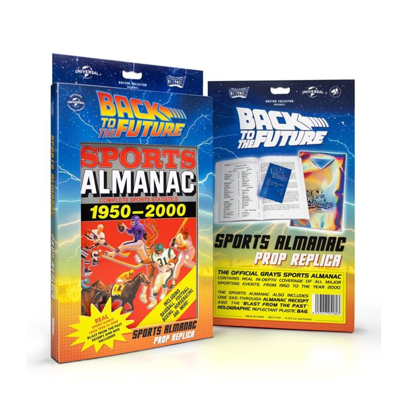 Retour Vers Le Future Replique Almanac Sportif 33X19Cm