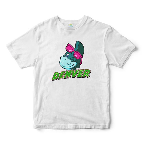 Denver Le Dernier Dinosaure T-Shirt Clin D'Œil Blanc S