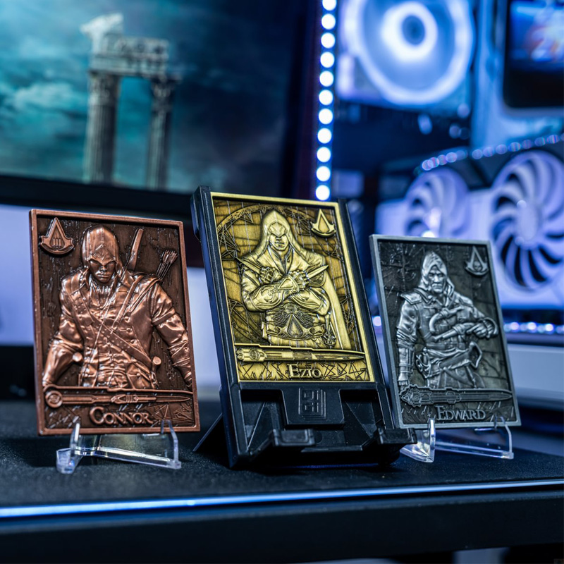 Assassins Creed Digiplate Starter Pack 3 Cartes Metal + Stand
