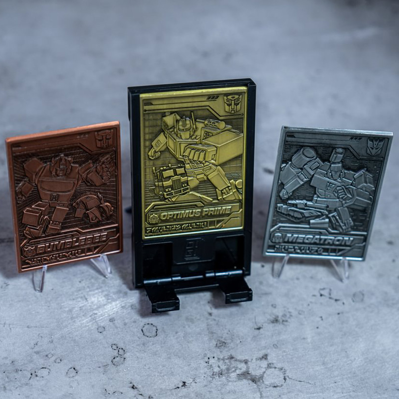 Transformers Digiplate Starter Pack 3 Cartes Metal + Stand