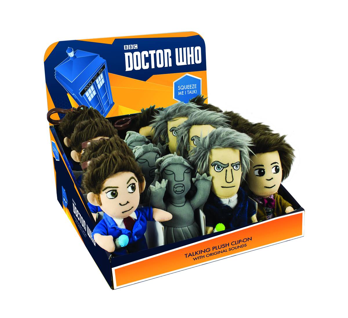 Doctor Who Peluche 10cm assortiment Doctors & Weeping Angel