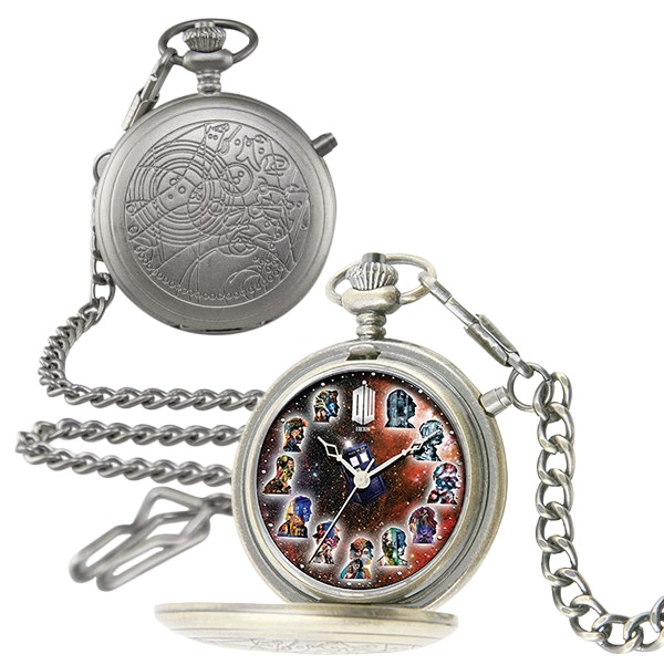 Montre à Gousset Doctor Who Avec Pendentif Et Chaîne - Style Rétro Argent, Coffret Cadeau Yisuya
