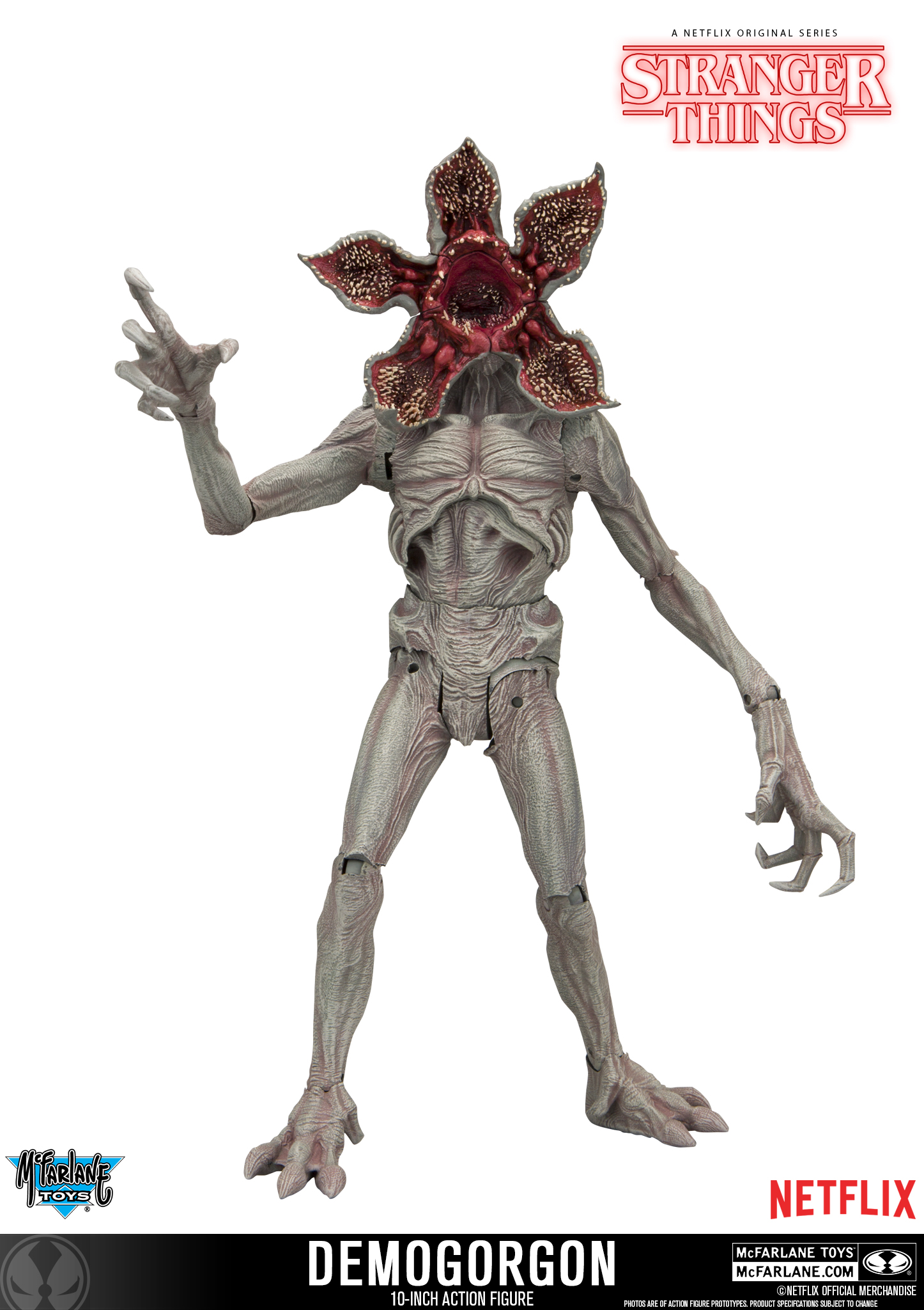 Stranger Things Action Figure Color Tops de Zola Le Demogorgon 25cm