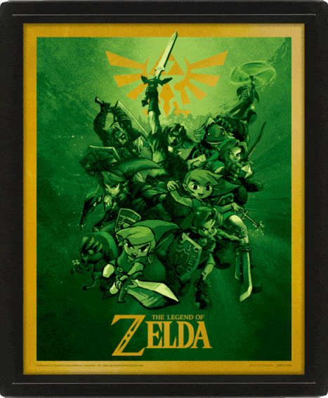 Zelda Poster 3D Lenticular Legend Of Zelda Link 25x20cm