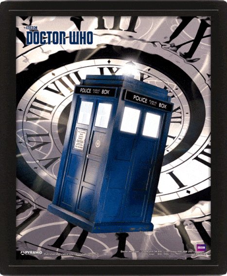 Doctor Who Poster 3D Lenticular Tardis In Time Spiral 25x20cm
