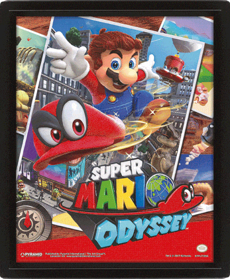 Mario Odyssey 3D Poster Lenticular 25X20cm