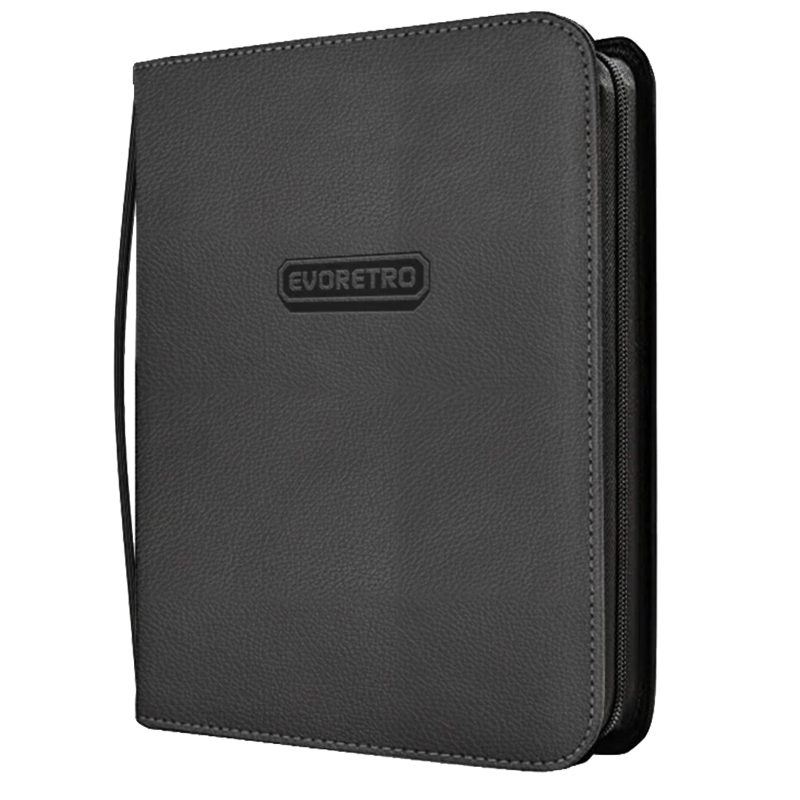 Evoretro Portefolio 9 Pochettes par page - 216 Toploader Noir Zipper