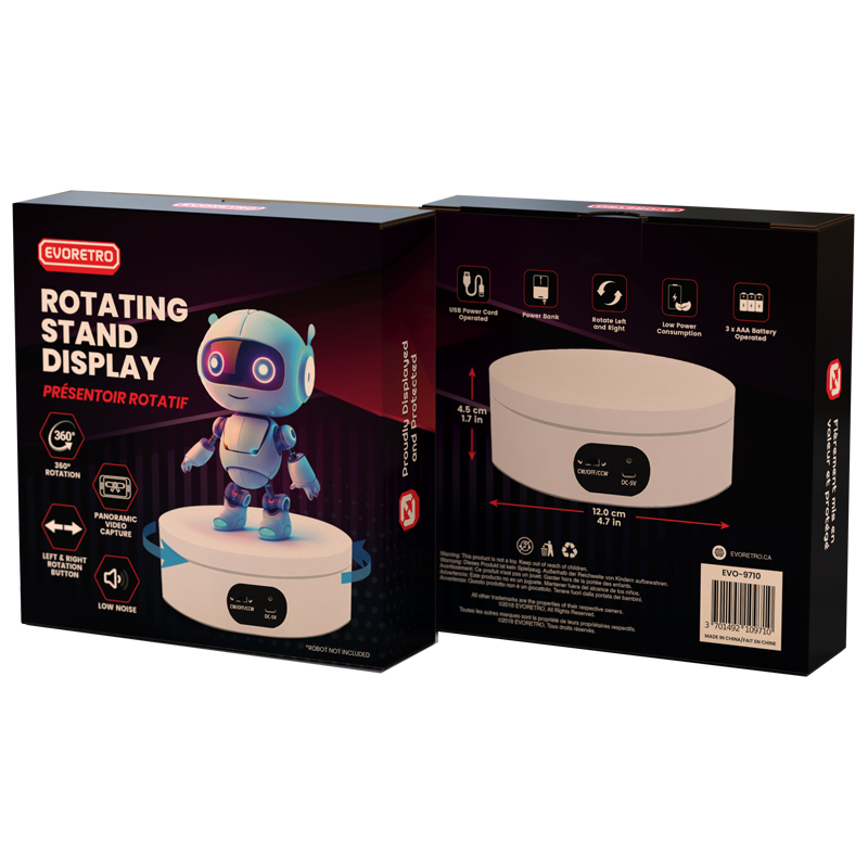Evoretro Display Stand Tournant 360 Automatique