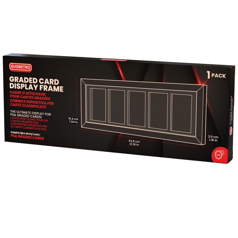 Evoretro Cadre Bois Pour 5 Cartes Gradees PSA