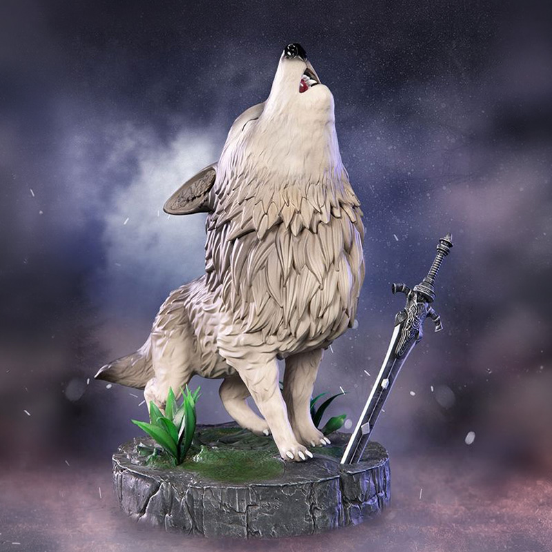 Dark Souls Statue Sif The Great Grey Wolf Sd Standard Edition 28cm