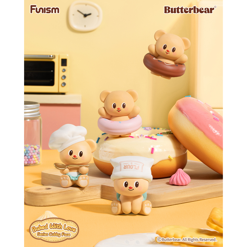 Butterbear Mystery Blind Box Baked With Love Cubby Face Asst 6pcs