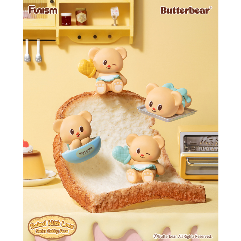 Butterbear Mystery Blind Box Baked With Love Cubby Face Asst 6pcs