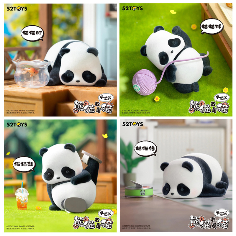 Pandaroll 52Toys Mystery Blind Box Panda As A Cat Boite De 8pcs