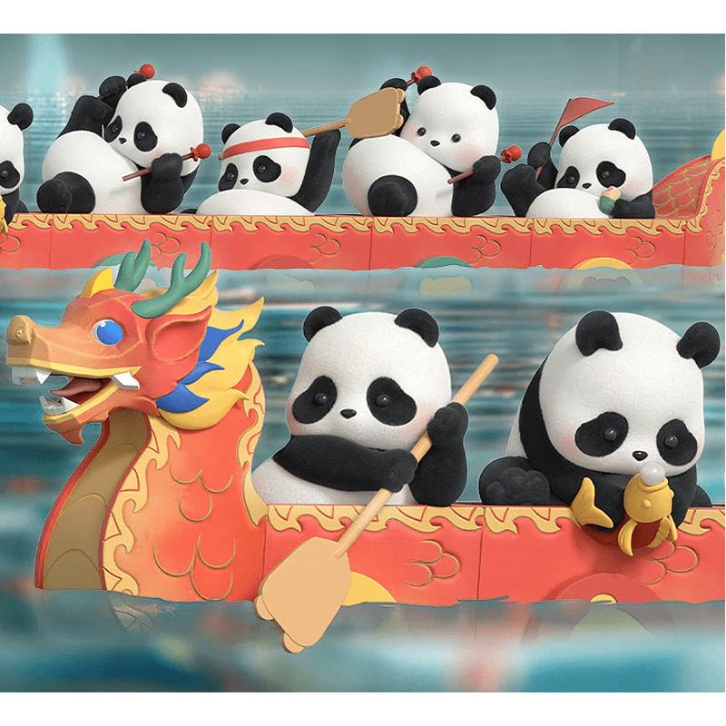 Panda Roll 52Toys Dragon Boat Racing Boite De 4pcs