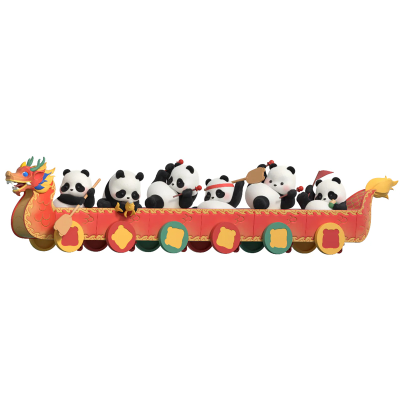 Panda Roll 52Toys Dragon Boat Racing Boite De 4pcs