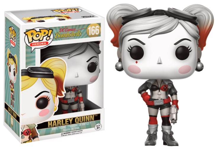 DC Pop Bombshells Harley Quinn Black White And Red Exclu