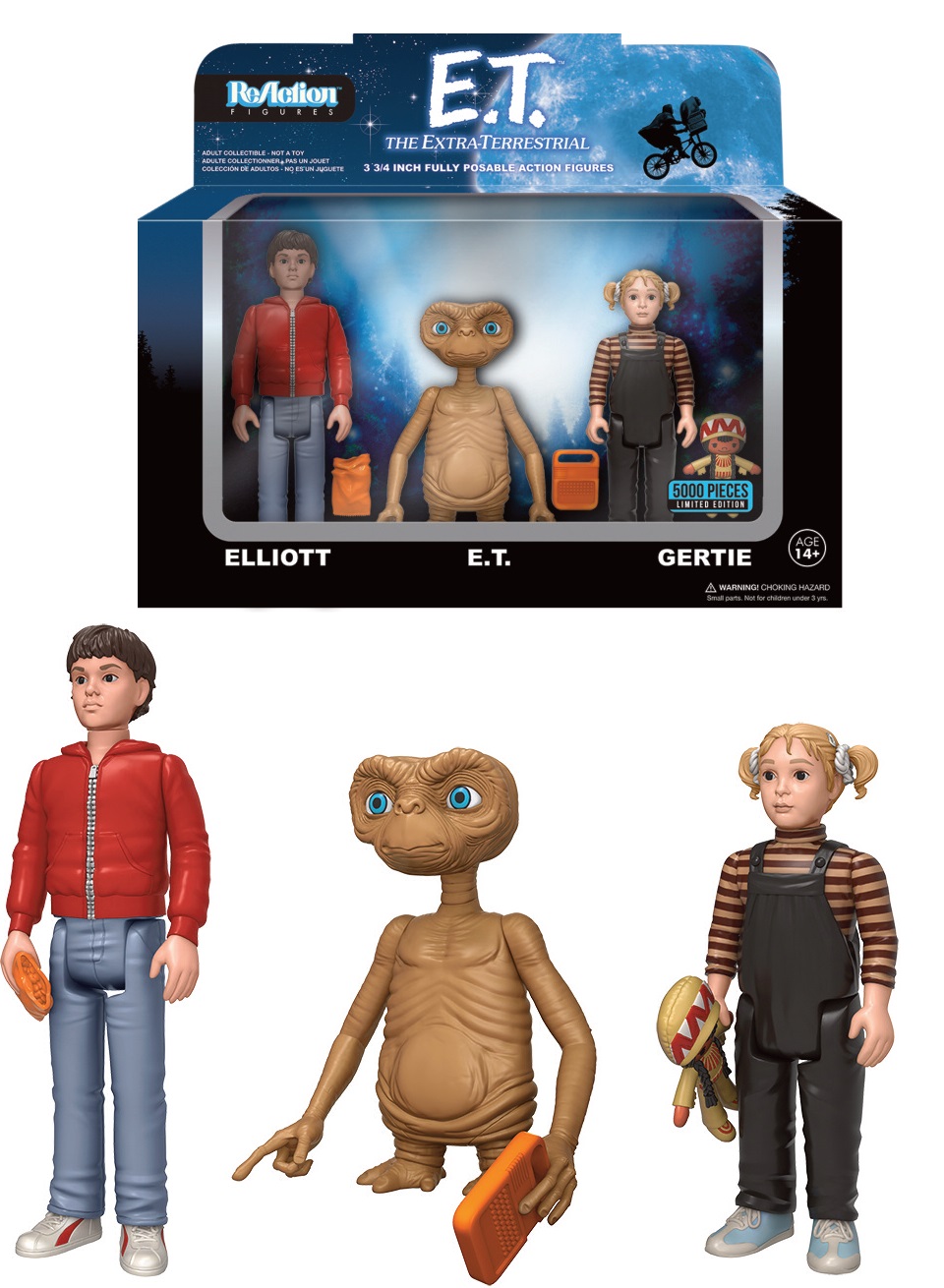 E.T. Reaction 3 Pack E.T. Elioth Gertie Exclu
