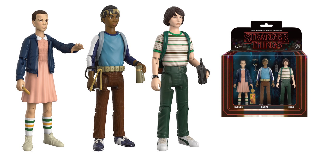 Stranger Things Af 3-Pack Set 1 Eleven Lucas Mike