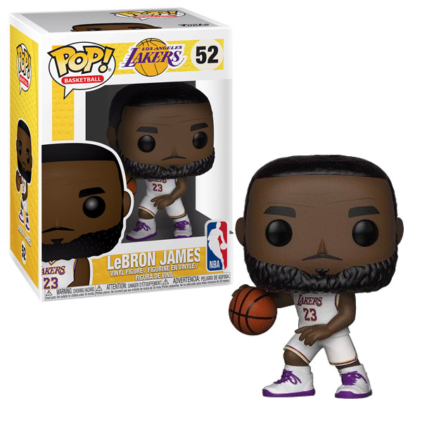 Sports Pop Nba Laker Lebron James White Uniform