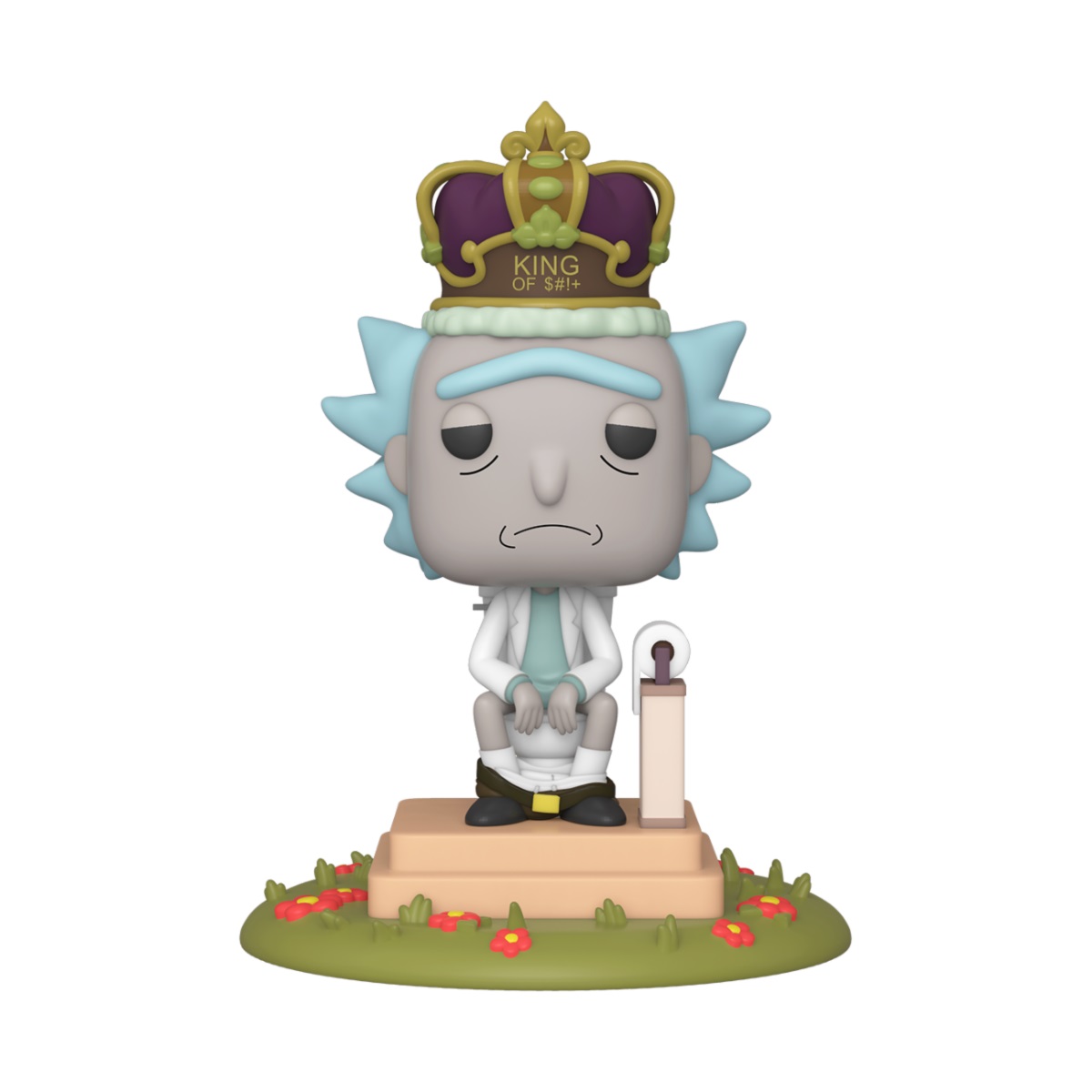 Rick & Morty Pop Rick On Throne King Of Sh!t