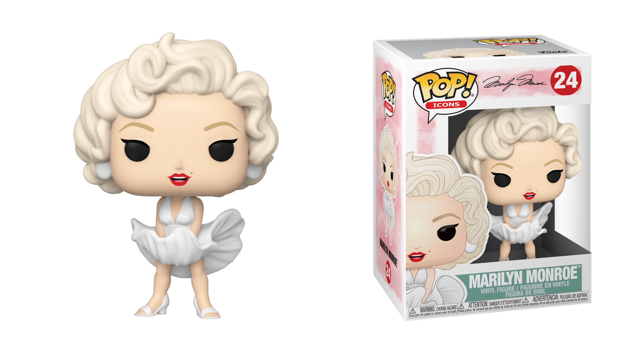 Icons Pop Marilyn Monroe White Dress
