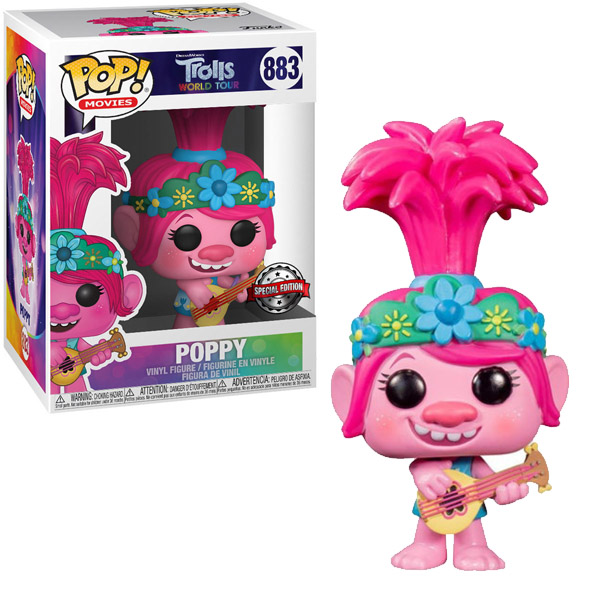 Trolls World Tour Pop Poppy W/Guitar Exclu