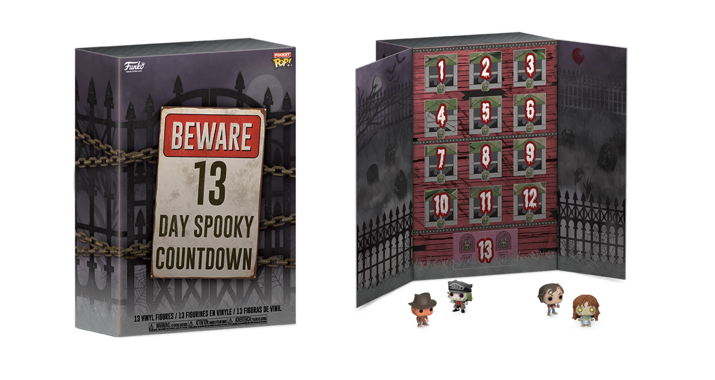 Halloween Calendar Spooky Countdown Friday 13th Pocket Pop Horror 13pcs