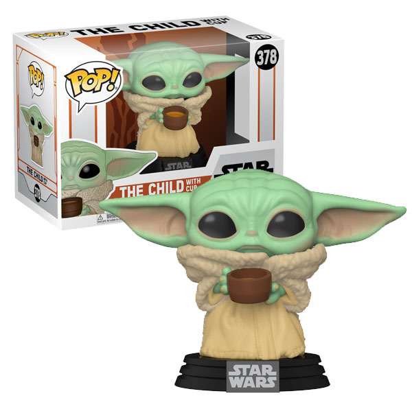 SW Star Wars Pop Mandalorian Baby Yoda The Child With Cup