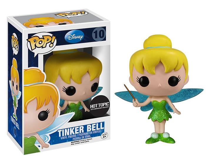 zz RIP zz Disney Pop Peter Pan Fée Clochette Pixie Dust figurine 9cm Funko Exclu Hot Topic