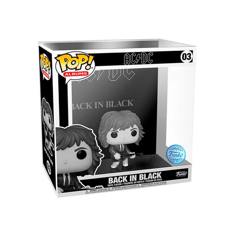 Rocks Pop Albums Deluxe Back In Black AC/DC B&W exclu