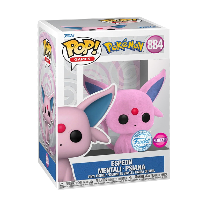 Pokemon Pop Espeon Mentali Flocked Exclu