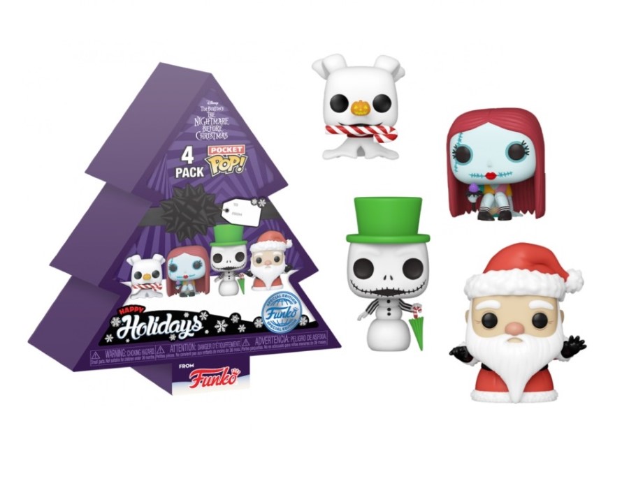 Disney NBX Nightmare before Christmas Pocket Pop Holiday Tree Holiday Box 4Pcs
