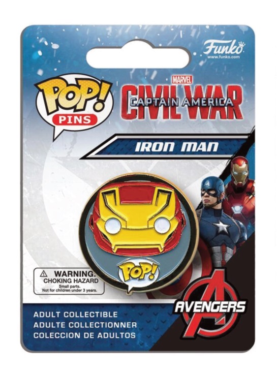 Marvel Pop Pins Civil War Iron Man 3cm