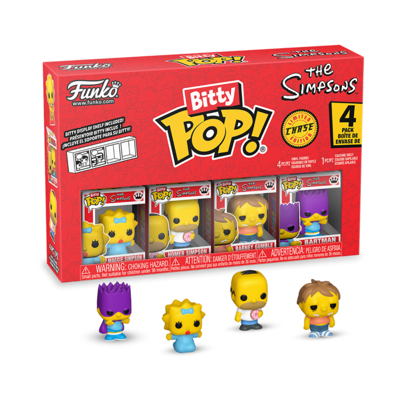 Simpsons Bitty Pop 4-Pack Simpsons asst 12pcs