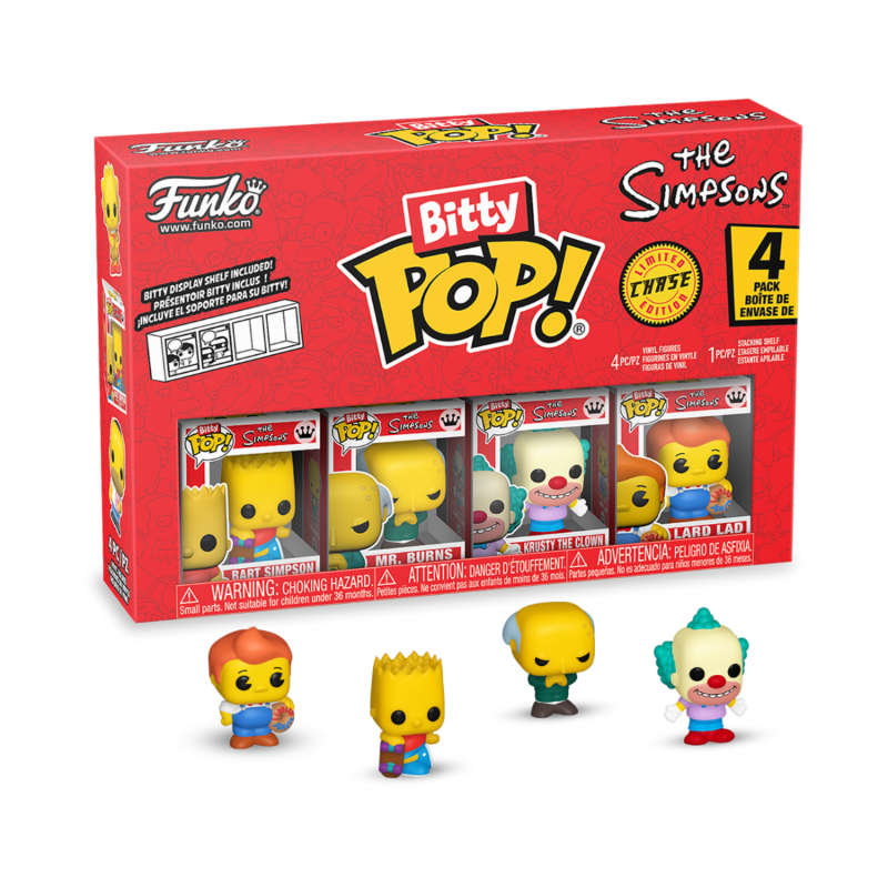Simpsons Bitty Pop 4-Pack Simpsons asst 12pcs