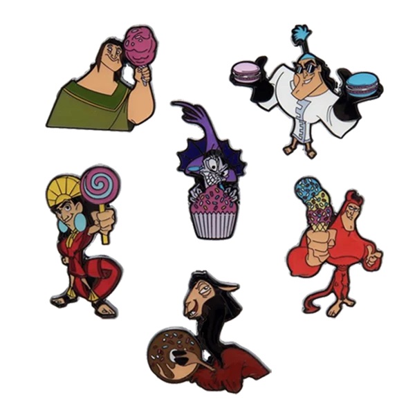 Disney Blind Box Pins Kuzco Emperors New Groove Food Asst 12pcs