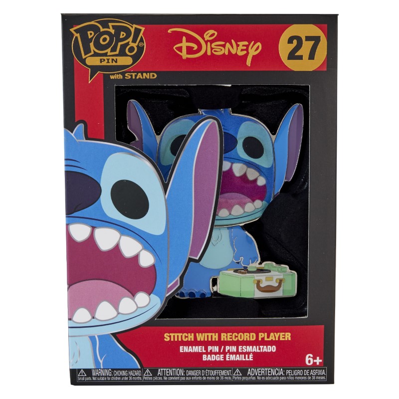 Disney Pop Pins Lilo And Stitch Stitch With Record Player