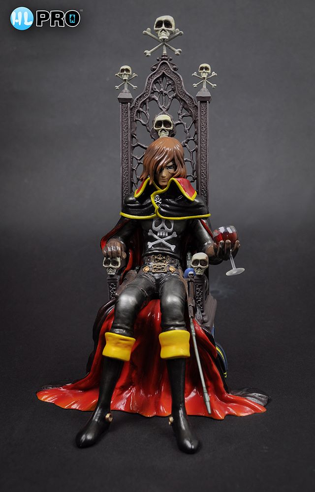 Albator Captain Harlock on Throne pvc Statue