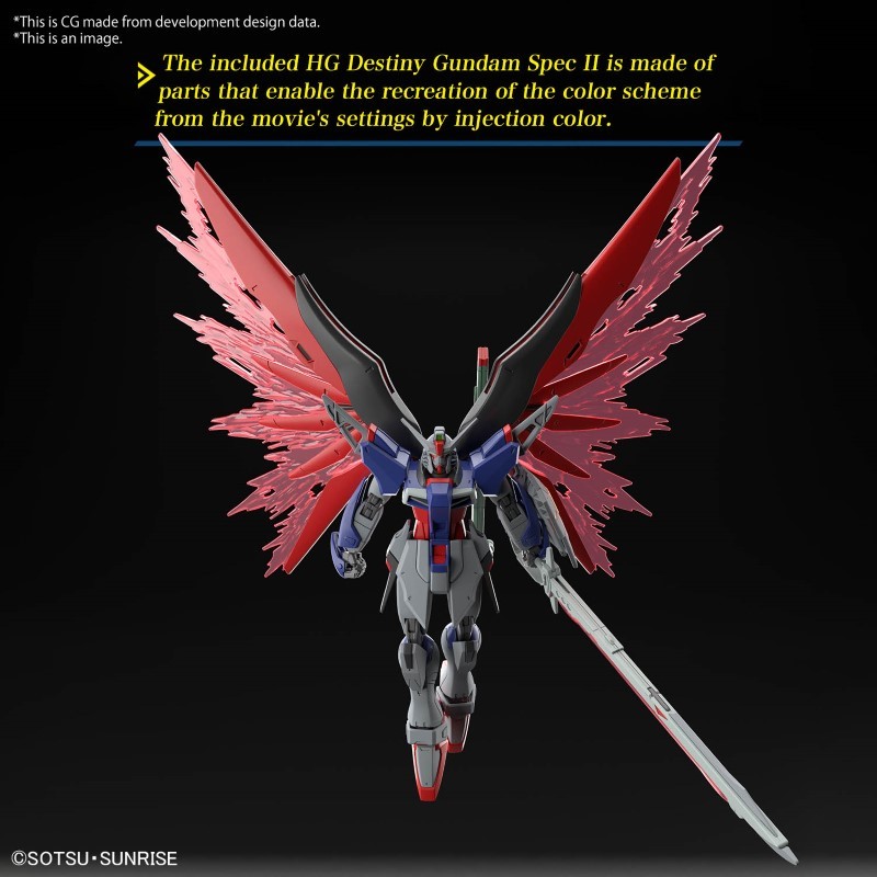 Gundam Gunpla HG 1/144 258 Destiny Gundam Spec II & Zeus Silhouette