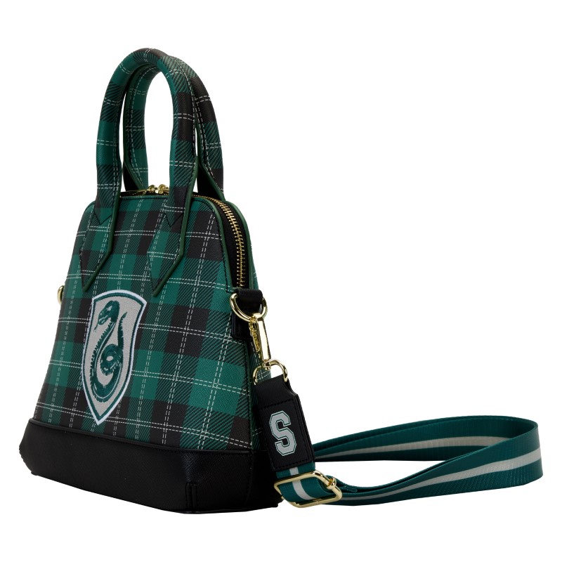 Harry Potter Loungefly Sac A Main Varsity Slytherin Serpentard Plaid 