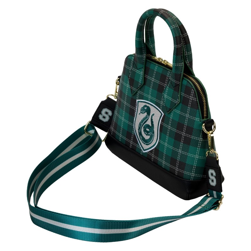 Harry Potter Loungefly Sac A Main Varsity Slytherin Serpentard Plaid 