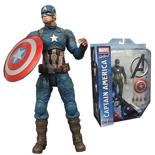 Marvel Select Civil War Captain America Figure 18 cm                  