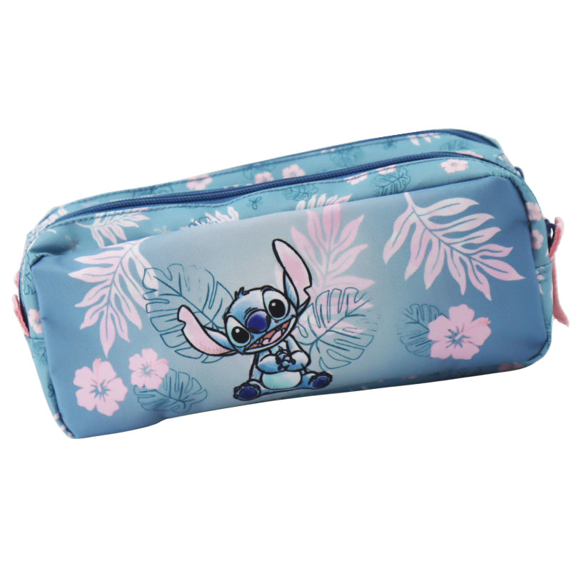 Disney Trousse Plate Stitch Blue Hawaii 23,5X3X11,5cm