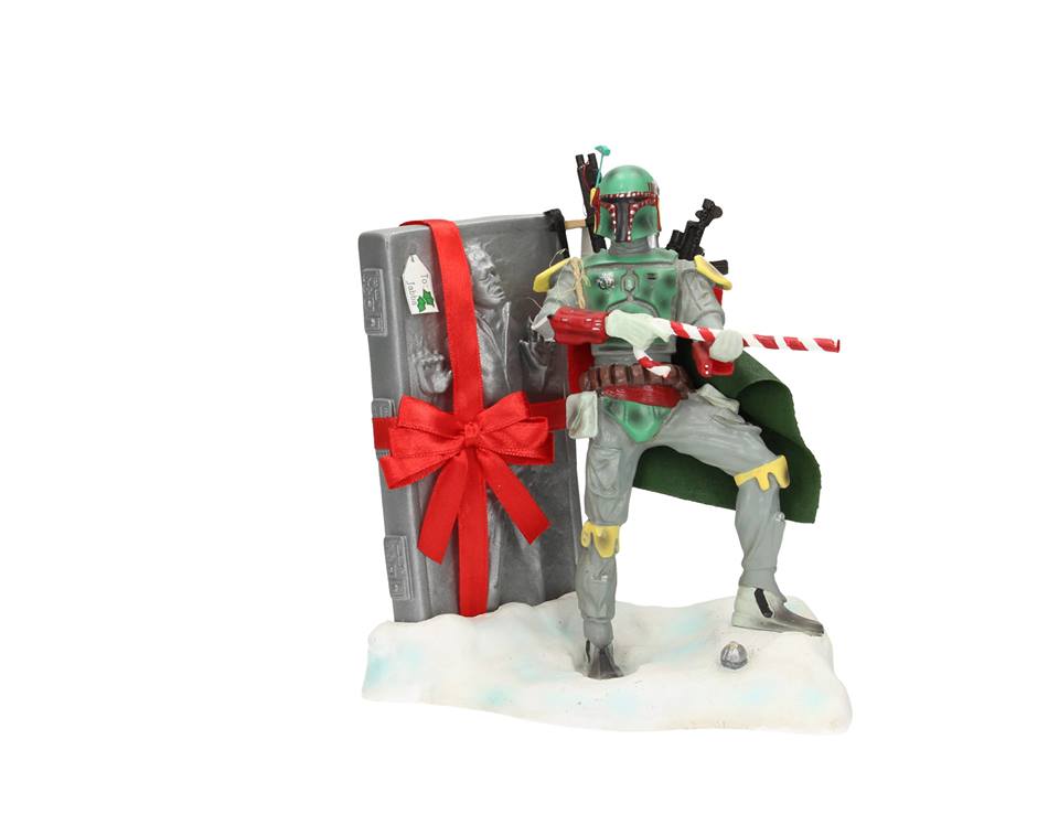 SW Christmas Boba Fett Santa Claus Han Solo Carbonite Figure 20cm