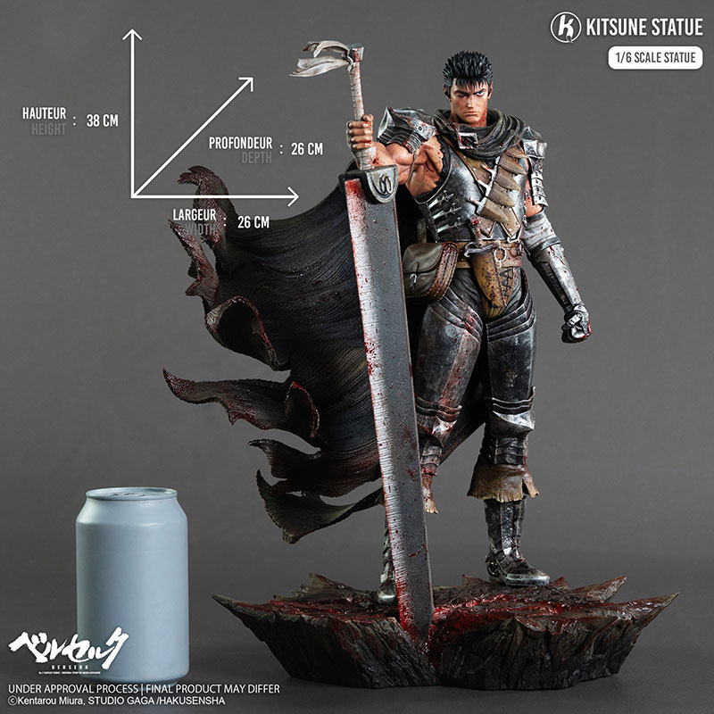 Berserk Statue Resine 1/6 Guts 38cm