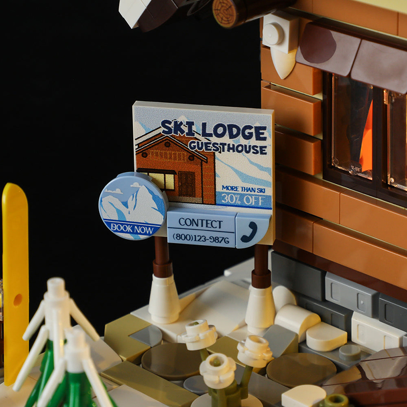 Lumibricks Retro House 10008 Ski Lodge