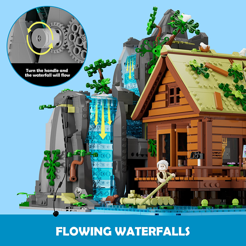 Lumibricks Retro House 10010 Waterfall Cabin